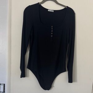Black Long Sleeve Bodysuit